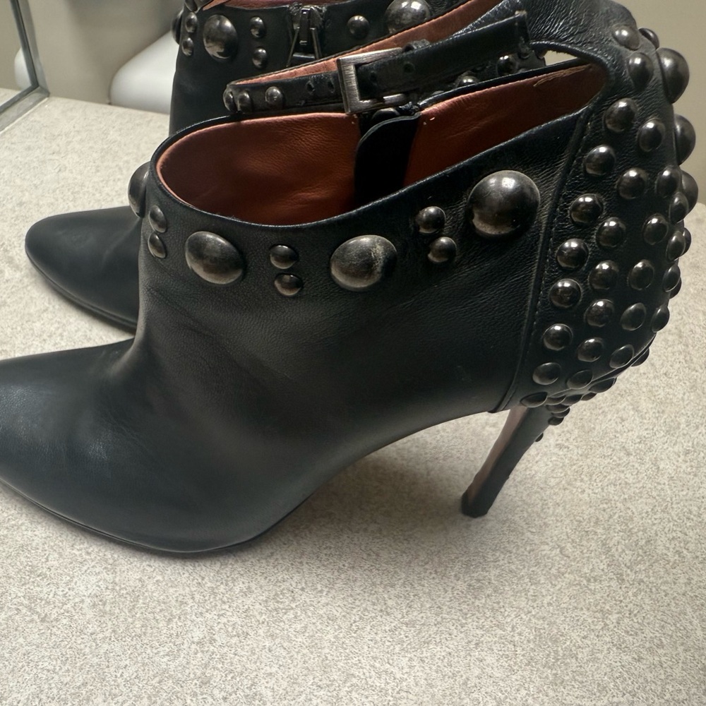 Alaia Black Studded Heeled Boots